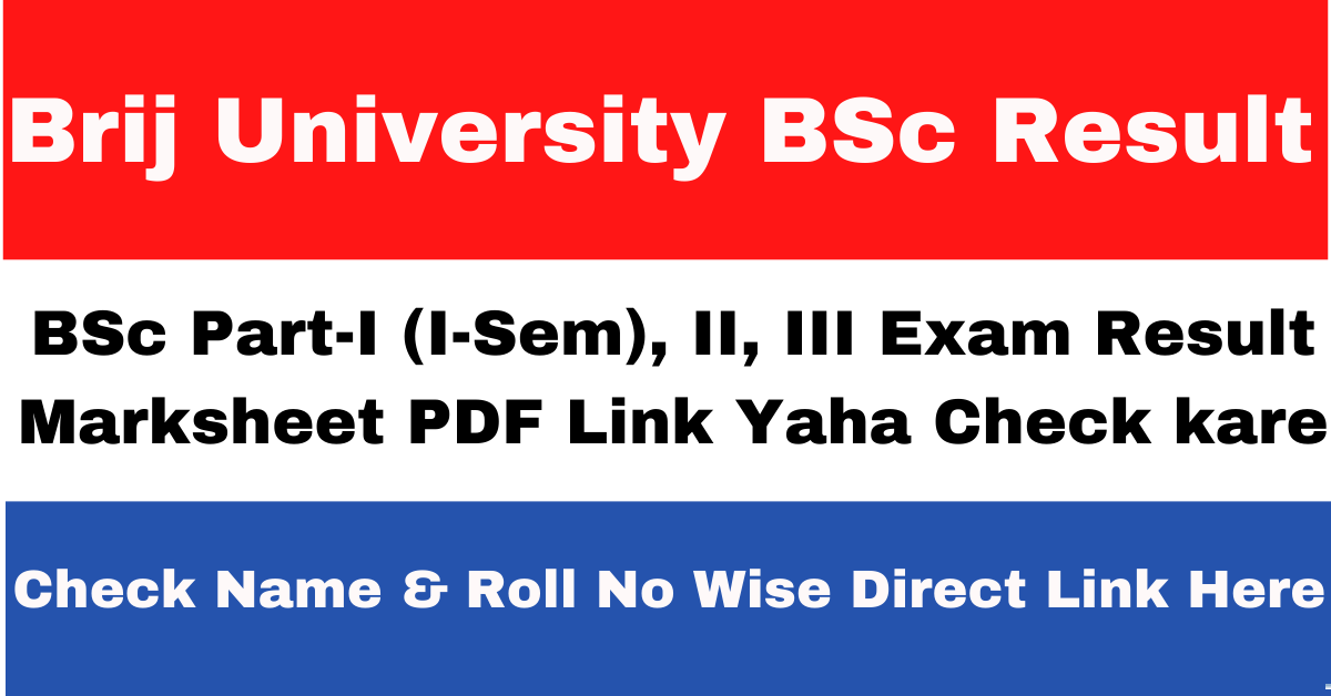 Brij University BSc Result