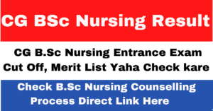 CG BSc Nursing Result