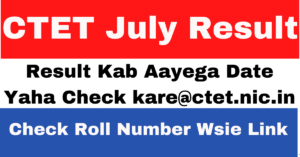 CTET July 2024 Result