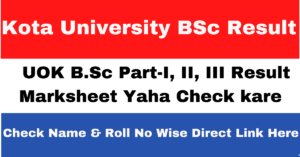 Kota University BSc Result 