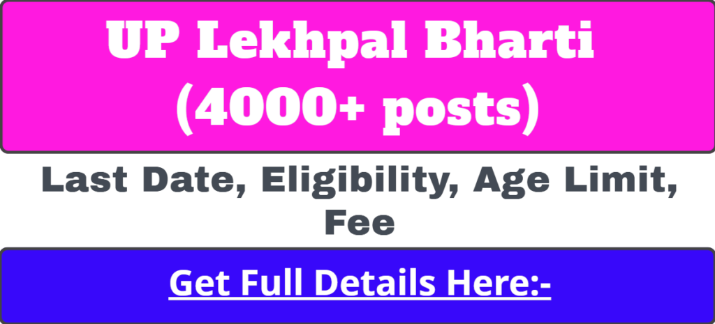 UP Lekhpal Bharti