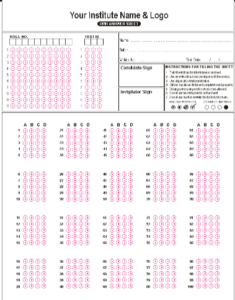 OMR Sheet pdf 