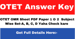 OTET Answer Key