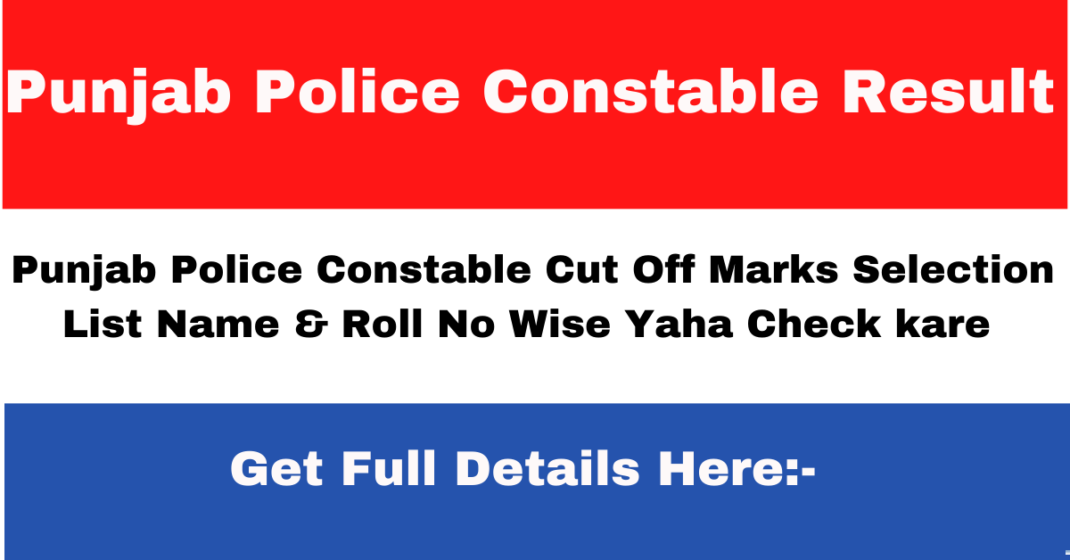 Punjab Police Constable Result