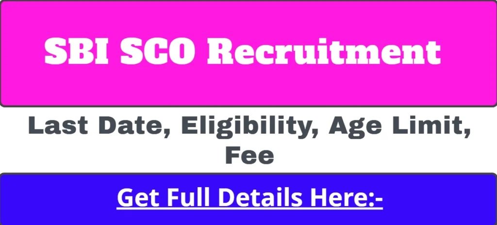 SBI SCO Recruitment