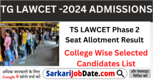 TS LAWCET Phase 2 Seat Allotment Result