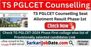 TS PGLCET Counselling Seat Allotment Result 