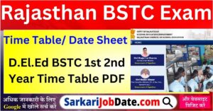 BSTC 1st Year Time Table 