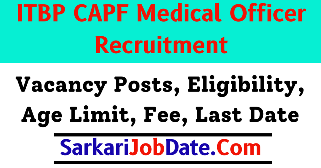 ITBP CAPF MO Recruitment 2024