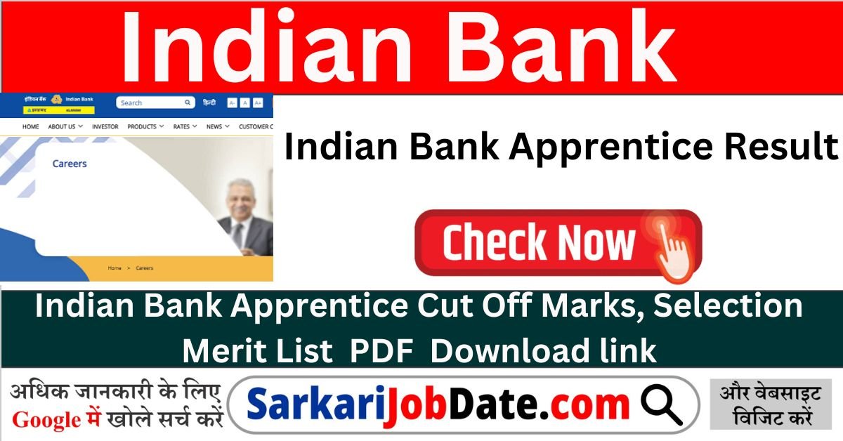 Indian Bank Apprentice Result