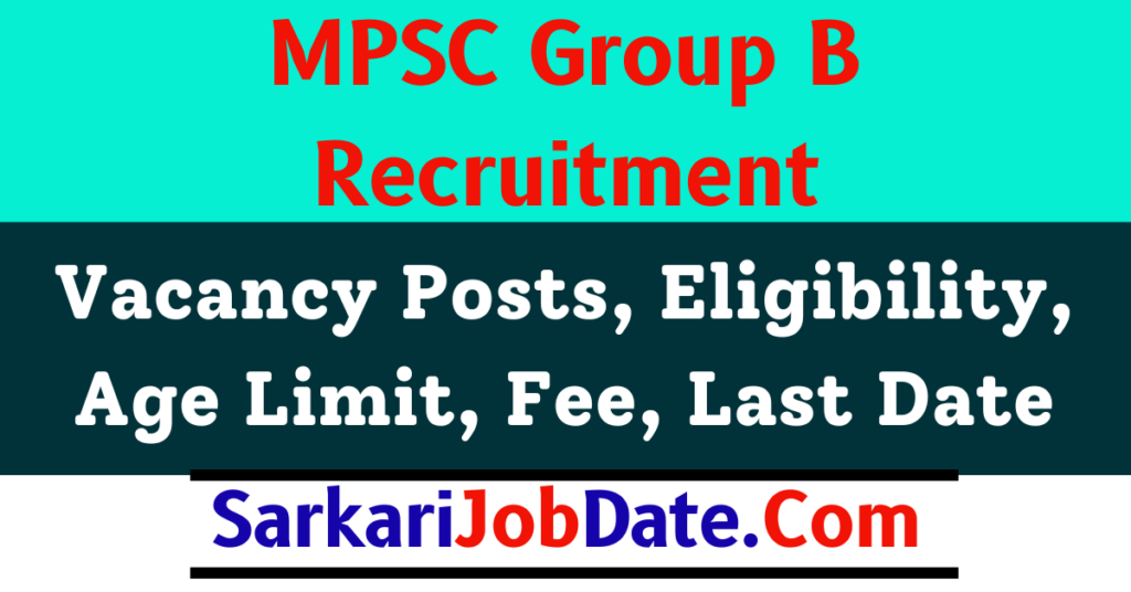 MPSC Group B Recruitment 2024 PSI STI ASO 480 Posts