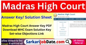 Madras High Court Answer Key