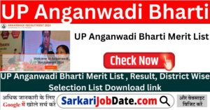 UP Anganwadi Bharti Merit List