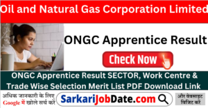 ONGC Apprentice Result